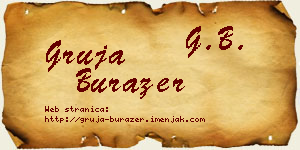 Gruja Burazer vizit kartica